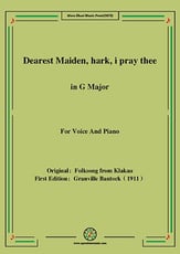 Dearest Maiden, hark, i pray thee(Krakowiak), in G Major Vocal Solo & Collections sheet music cover